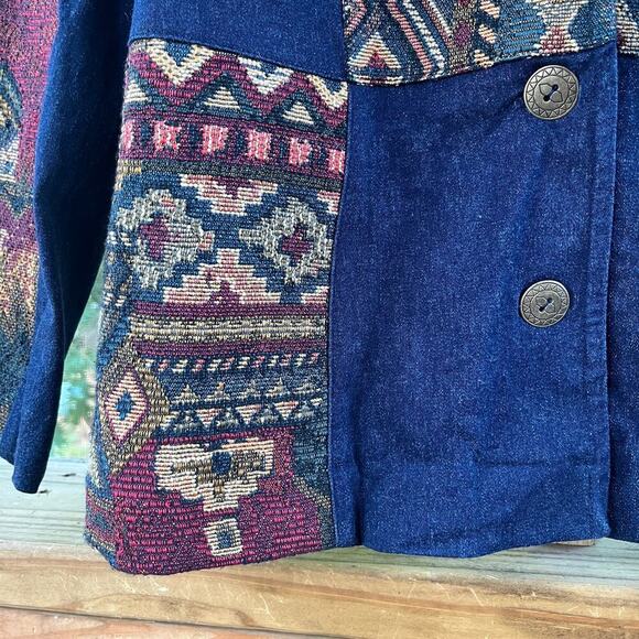 Howard Wolf Women's Vintage Patchwork Western Style Jacket Size 12 - Picture 4 of 9